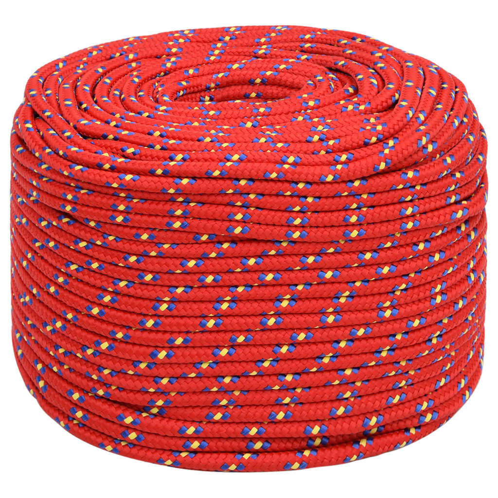 vidaXL Corde de bateau Rouge 6 mm 50 m Polypropylène