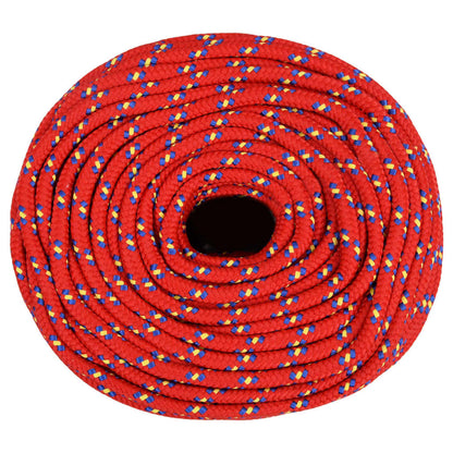 vidaXL Corde de bateau Rouge 8 mm 25 m Polypropylène