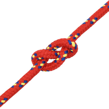 vidaXL Corde de bateau Rouge 12 mm 100 m Polypropylène