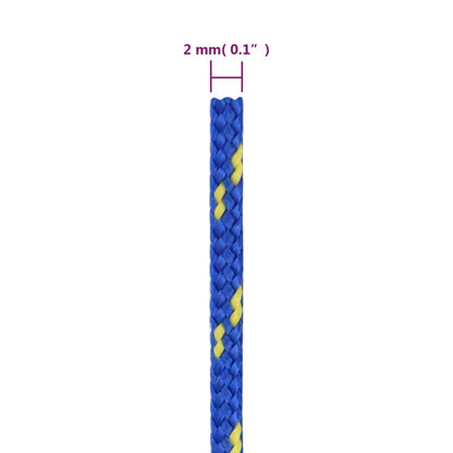 vidaXL Corde de bateau Bleu 2 mm 100 m Polypropylène