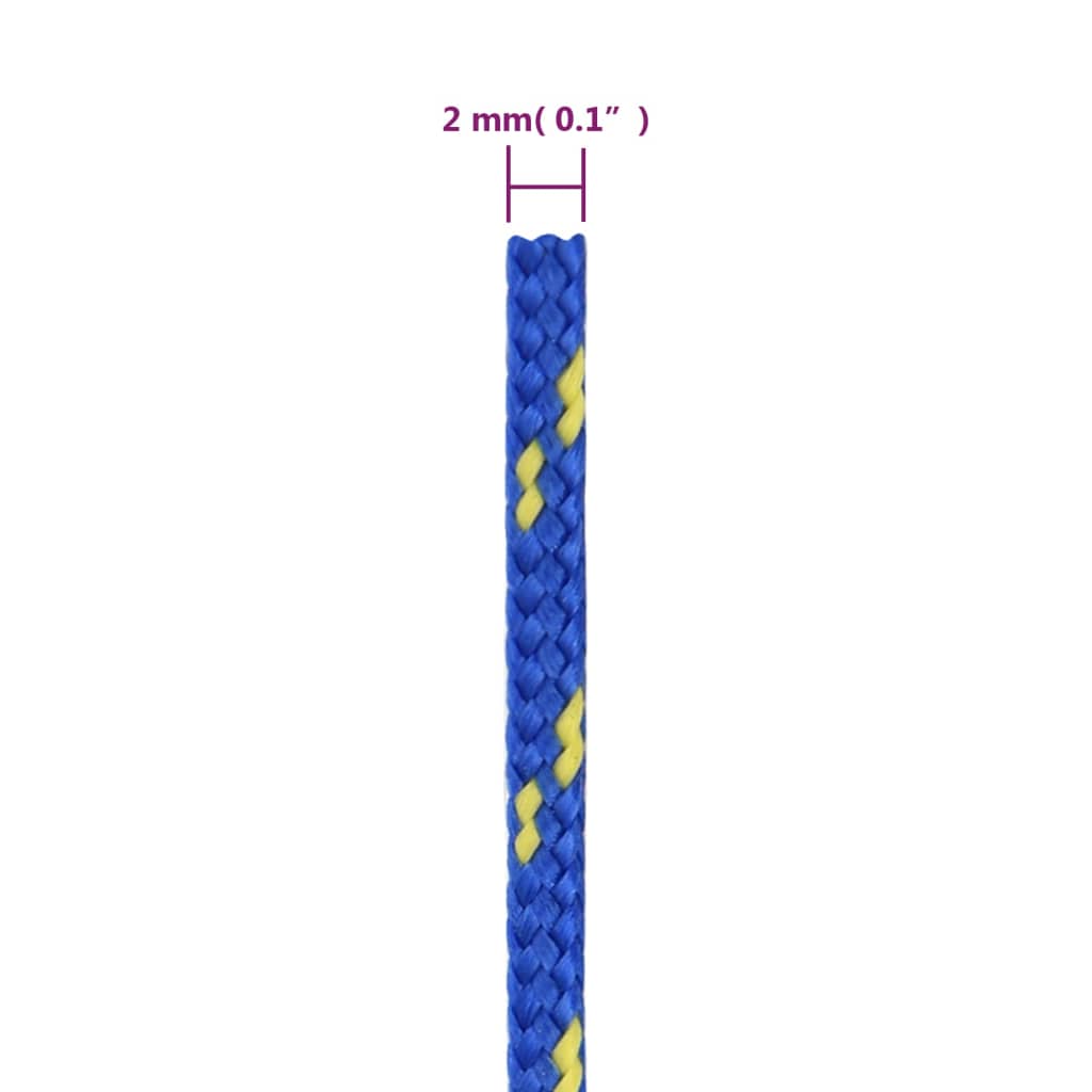 vidaXL Corde de bateau Bleu 2 mm 500 m Polypropylène