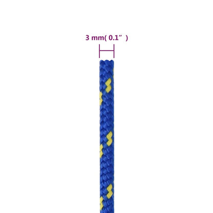 vidaXL Corde de bateau Bleu 3 mm 50 m Polypropylène