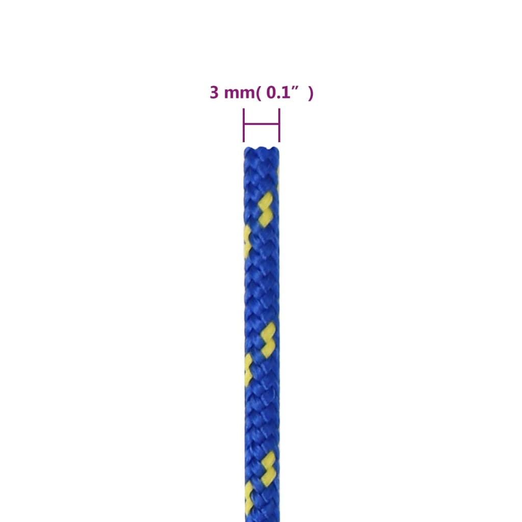 vidaXL Corde de bateau Bleu 3 mm 250 m Polypropylène