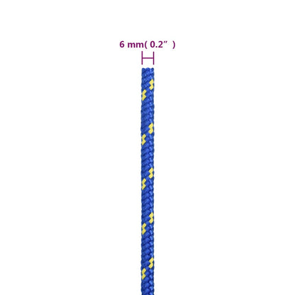 vidaXL Corde de bateau Bleu 6 mm 25 m Polypropylène
