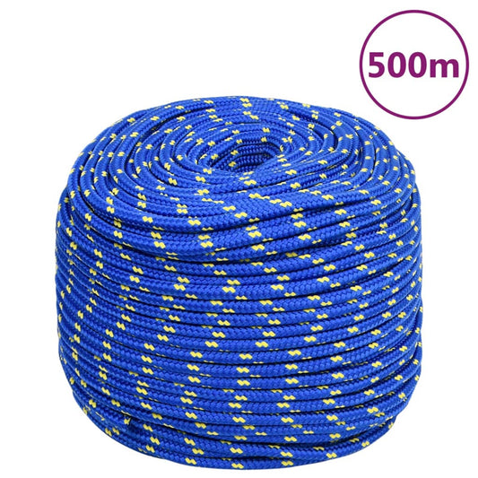 vidaXL Corde de bateau Bleu 10 mm 500 m Polypropylène