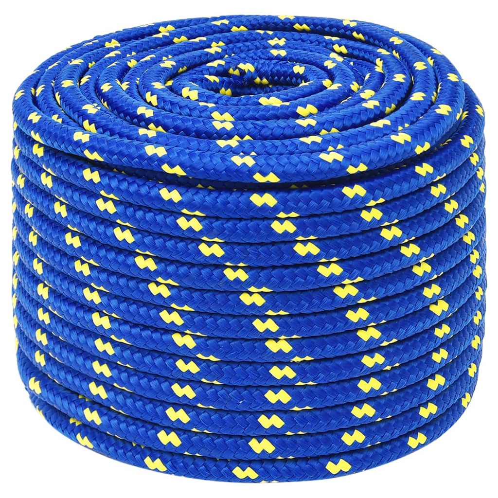 vidaXL Corde de bateau Bleu 14 mm 100 m Polypropylène