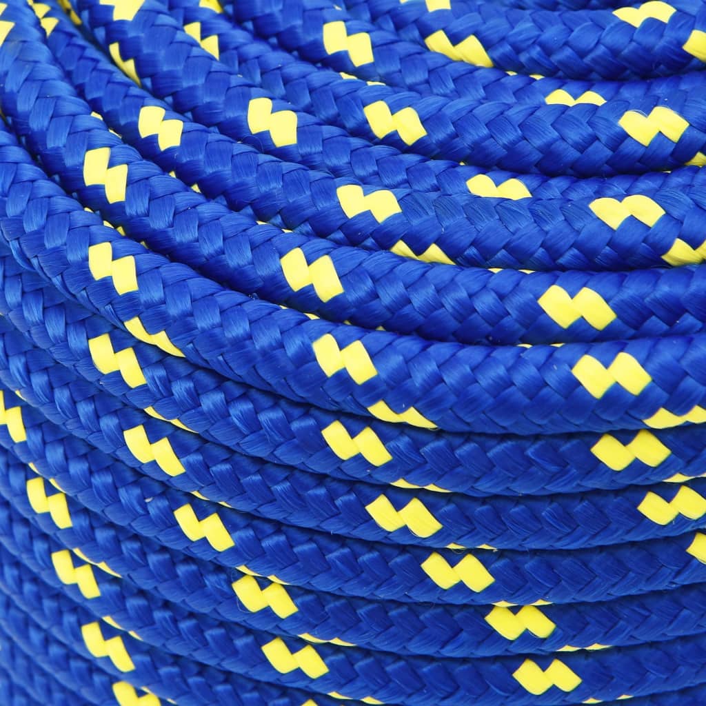 vidaXL Corde de bateau Bleu 14 mm 100 m Polypropylène