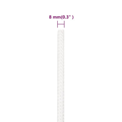 vidaXL Corde de bateau Blanc complet 8 mm 100 m Polypropylène