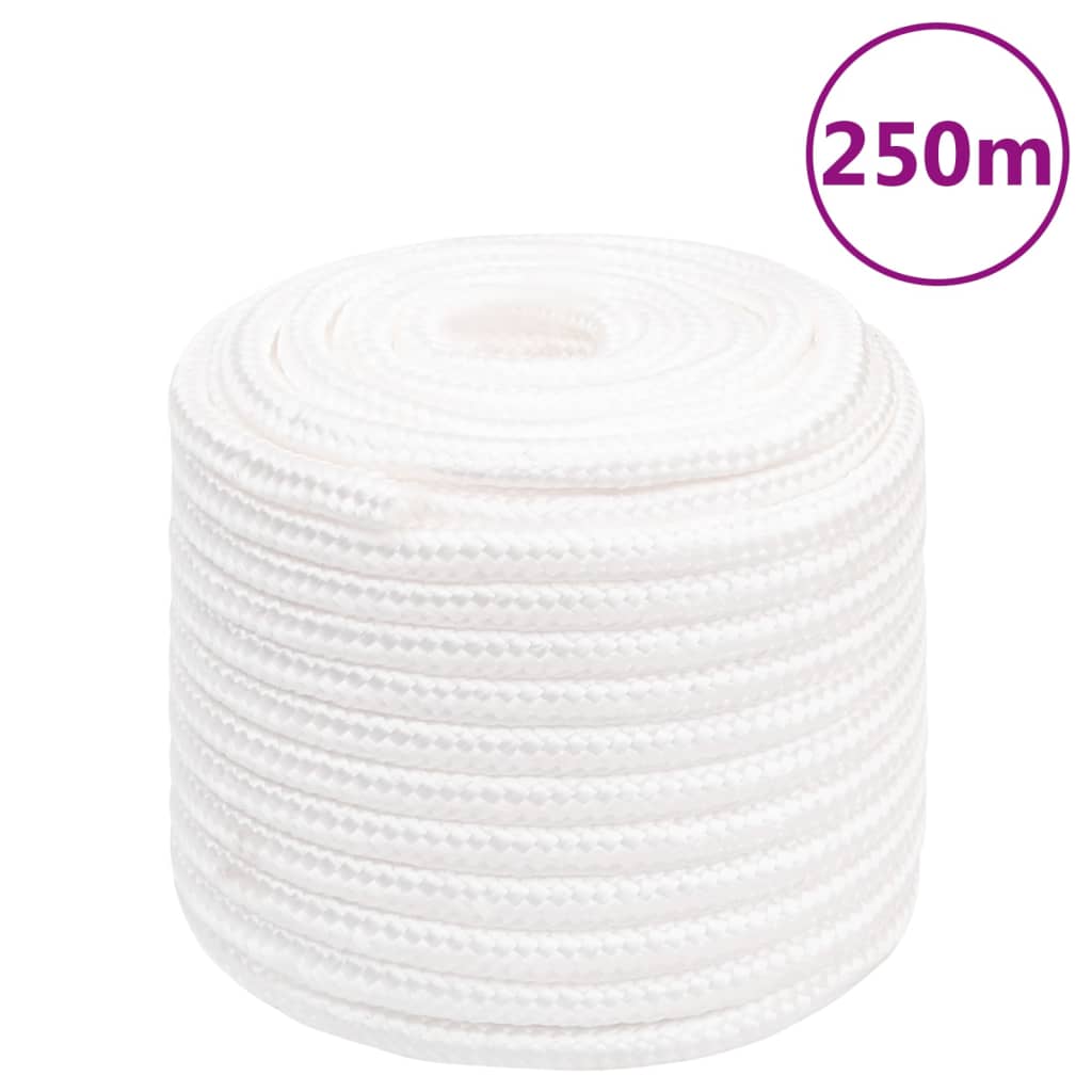 vidaXL Corde de bateau Blanc complet 16 mm 250 m Polypropylène