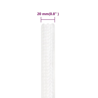 vidaXL Corde de bateau Blanc complet 20 mm 100 m Polypropylène