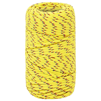 vidaXL Corde de bateau Jaune 2 mm 25 m Polypropylène