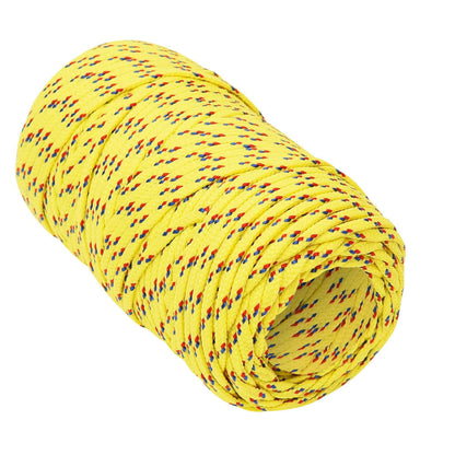 vidaXL Corde de bateau Jaune 2 mm 25 m Polypropylène