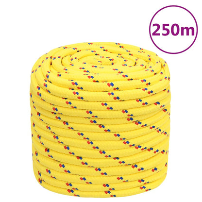 vidaXL Corde de bateau Jaune 16 mm 250 m Polypropylène