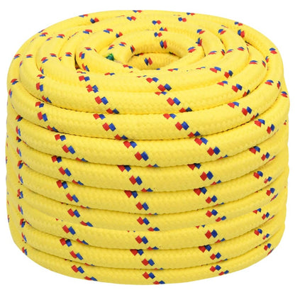vidaXL Corde de bateau Jaune 20 mm 100 m Polypropylène