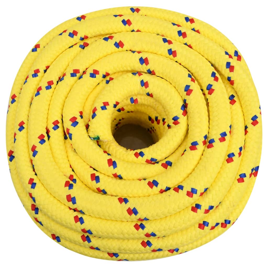 vidaXL Corde de bateau Jaune 20 mm 100 m Polypropylène