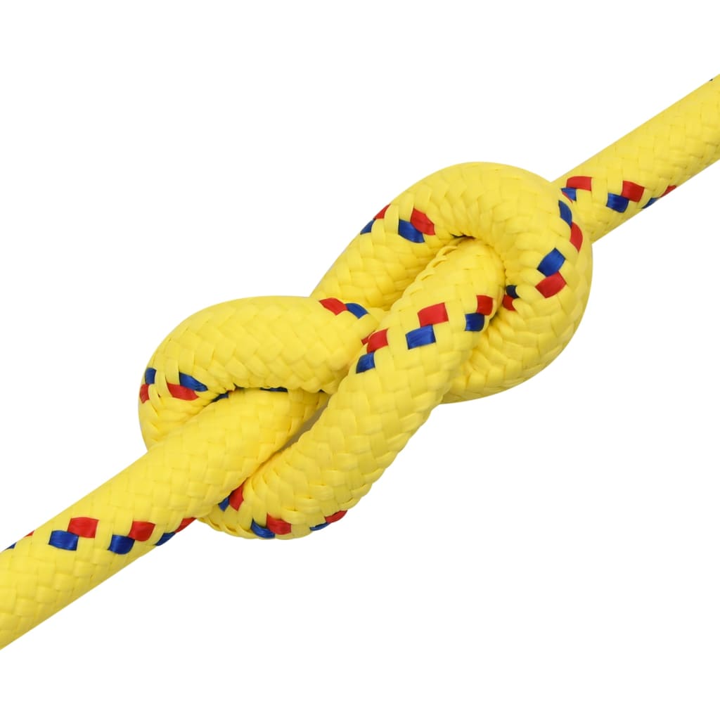 vidaXL Corde de bateau Jaune 20 mm 100 m Polypropylène