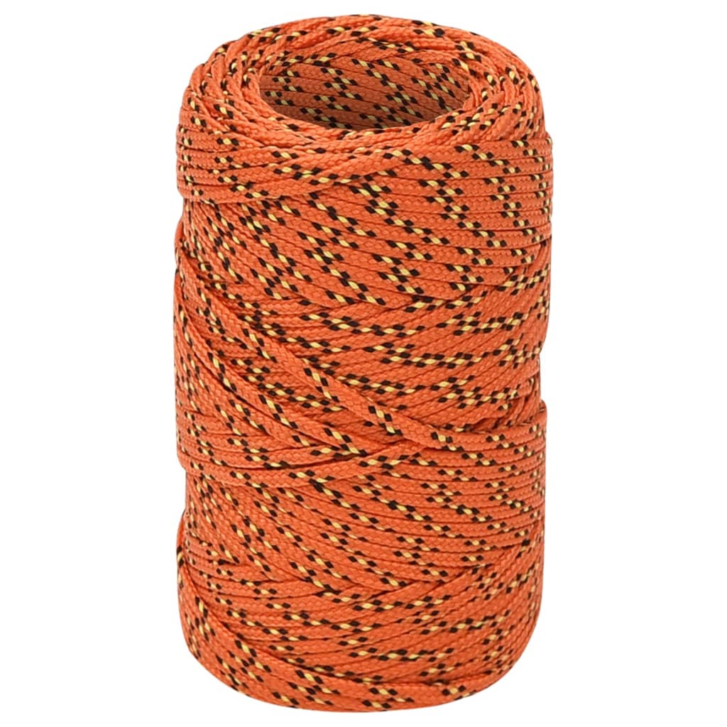 vidaXL Corde de bateau Orange 2 mm 25 m Polypropylène