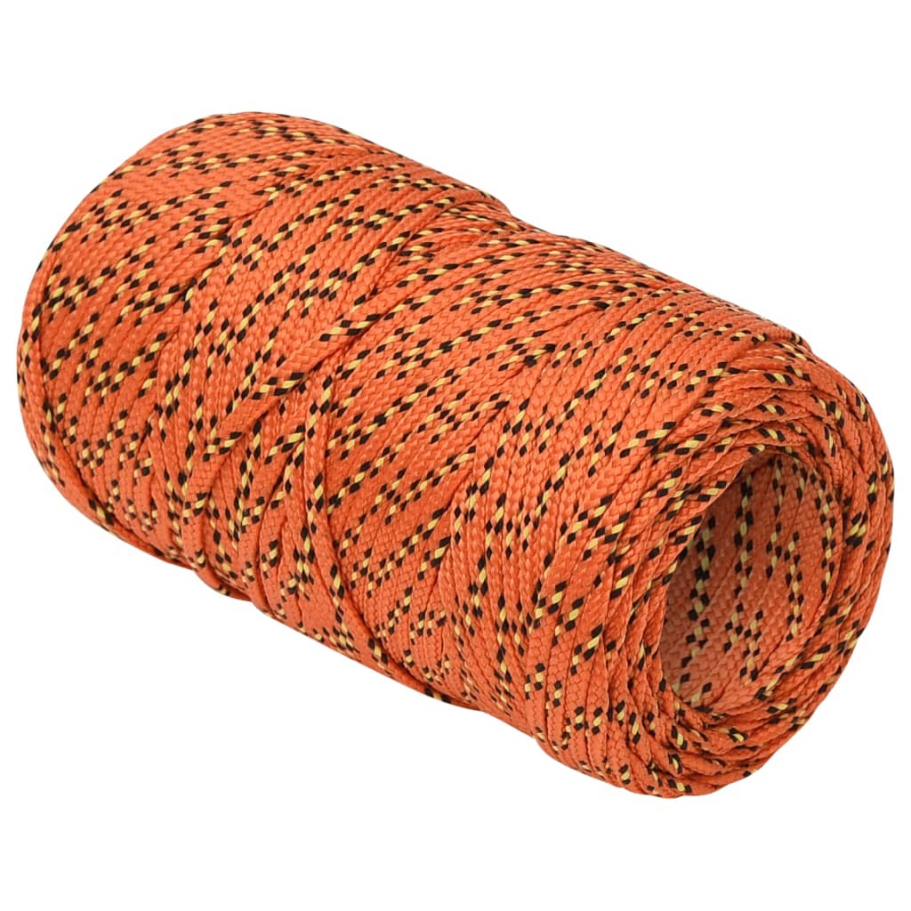 vidaXL Corde de bateau Orange 2 mm 25 m Polypropylène