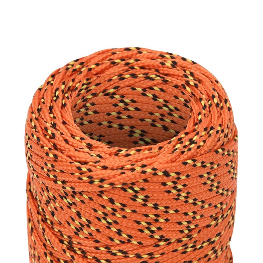vidaXL Corde de bateau Orange 2 mm 25 m Polypropylène