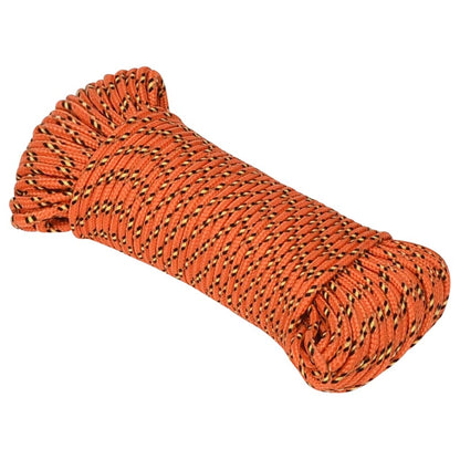 vidaXL Corde de bateau Orange 3 mm 500 m Polypropylène
