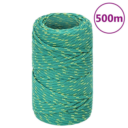 vidaXL Corde de bateau Vert 2 mm 500 m Polypropylène