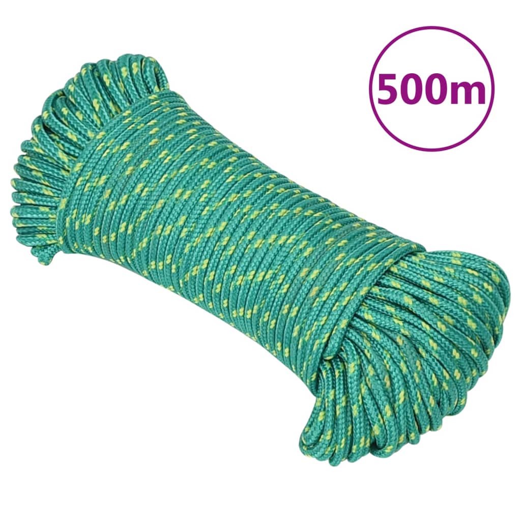 vidaXL Corde de bateau Vert 3 mm 500 m Polypropylène