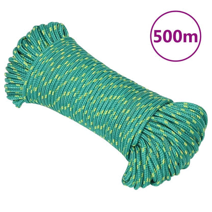 vidaXL Corde de bateau Vert 3 mm 500 m Polypropylène