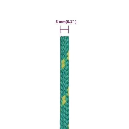 vidaXL Corde de bateau Vert 3 mm 500 m Polypropylène