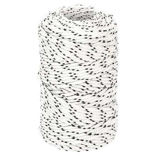 vidaXL Corde de bateau tressé Blanc 2 mmx100 m Polyester