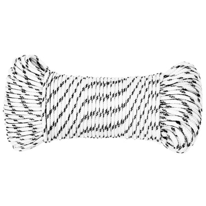 vidaXL Corde de bateau tressé Blanc 3 mmx250 m Polyester