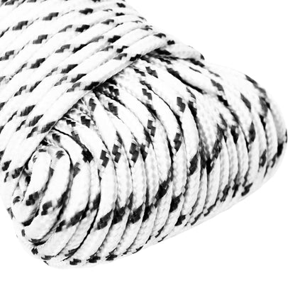vidaXL Corde de bateau tressé Blanc 5 mmx25 m Polyester