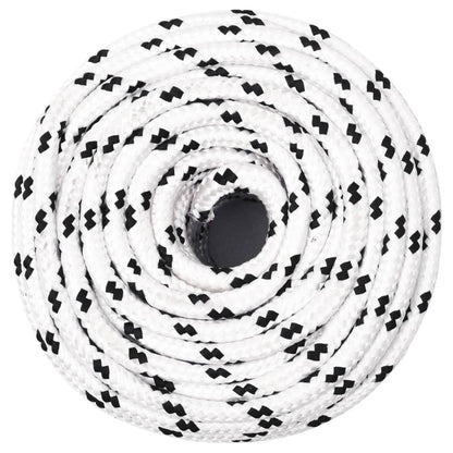 vidaXL Corde de bateau tressé Blanc 6 mmx100 m Polyester