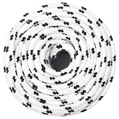 vidaXL Corde de bateau tressé Blanc 8 mmx100 m Polyester