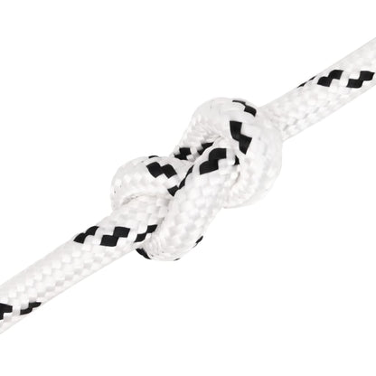 vidaXL Corde de bateau tressé Blanc 12 mmx100 m Polyester