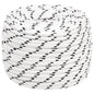 vidaXL Corde de bateau tressé Blanc 14 mmx100 m Polyester