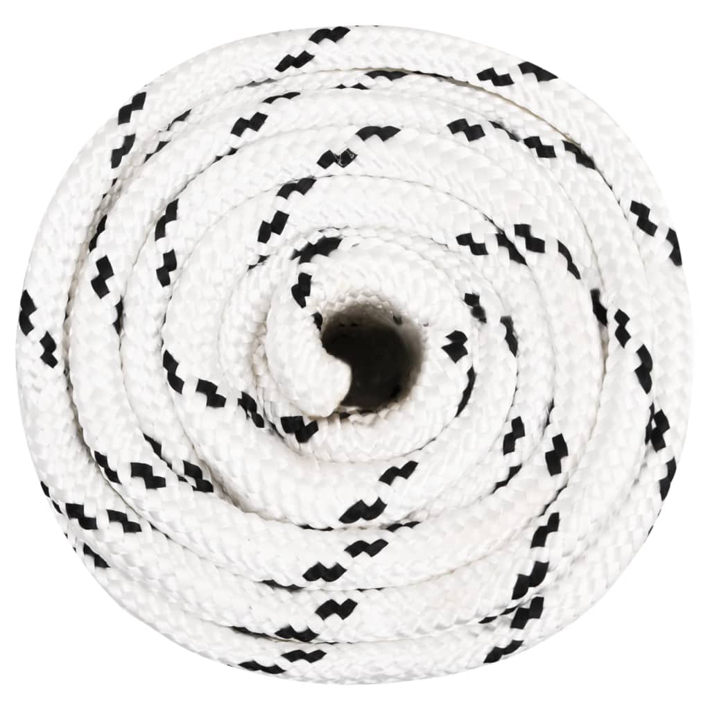 vidaXL Corde de bateau tressé Blanc 16 mmx25 m Polyester