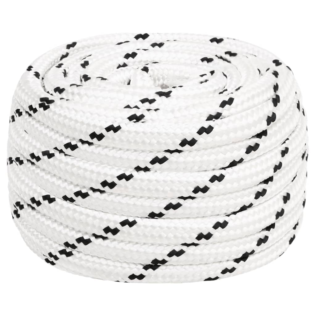 vidaXL Corde de travail Blanc 16 mm 100 m Polyester