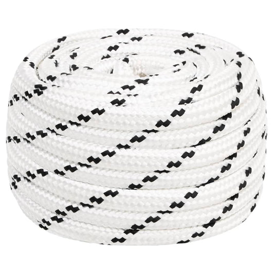 vidaXL Corde de bateau tressé Blanc 18 mmx25 m Polyester