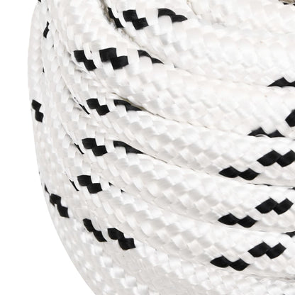 vidaXL Corde de bateau tressé Blanc 18 mmx25 m Polyester