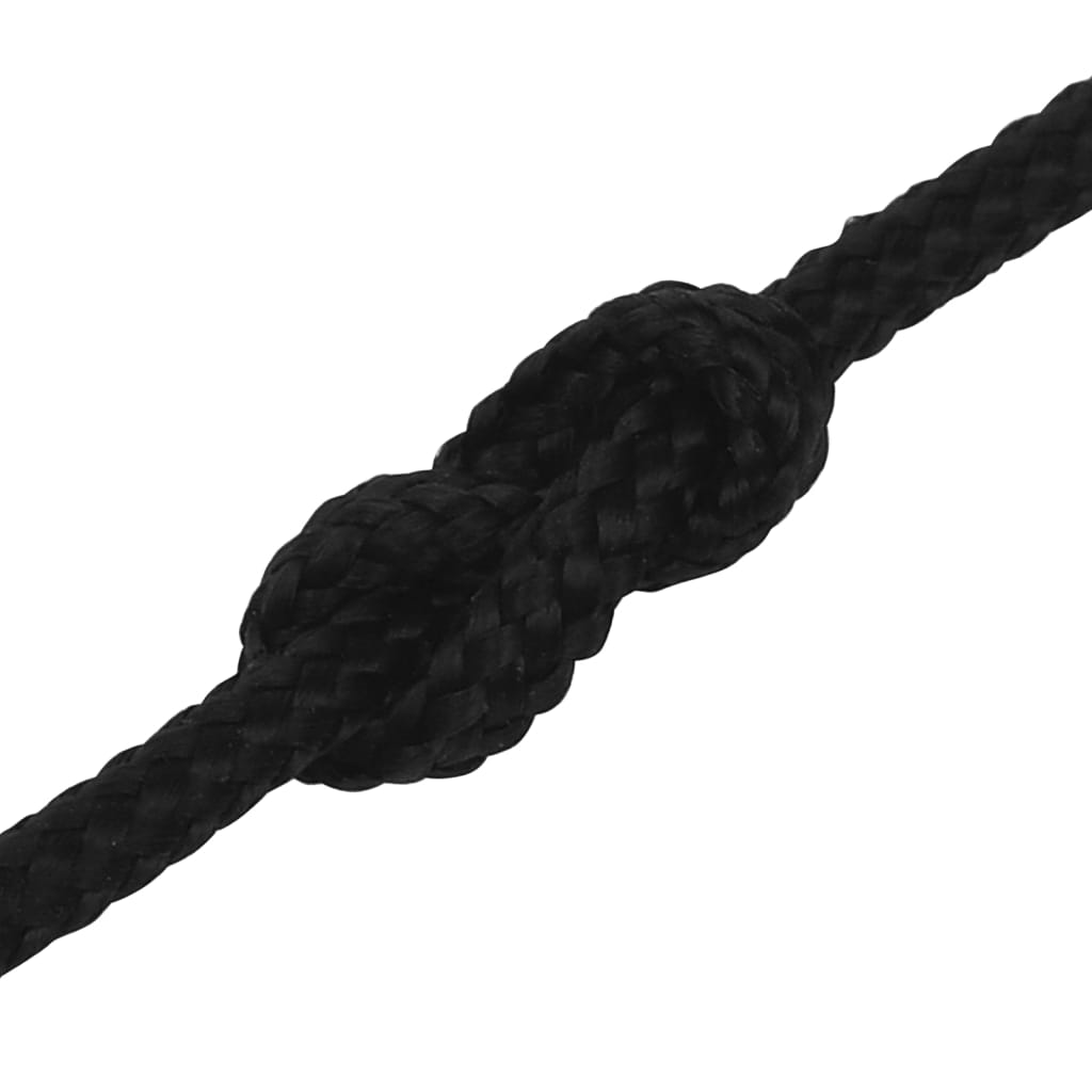 vidaXL Corde de travail Noir 2 mm 25 m Polyester