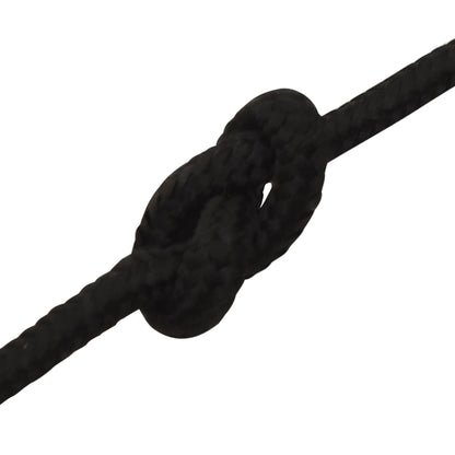 vidaXL Corde de travail Noir 3 mm 50 m Polyester