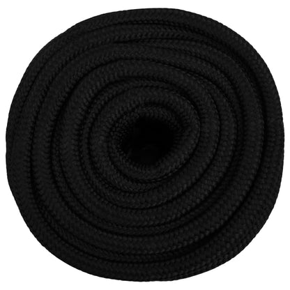 vidaXL Corde de travail Noir 16 mm 100 m Polyester