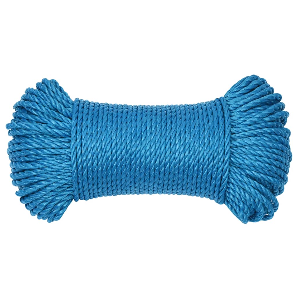 vidaXL Corde de travail Bleu 6 mm 50 m Polypropylène