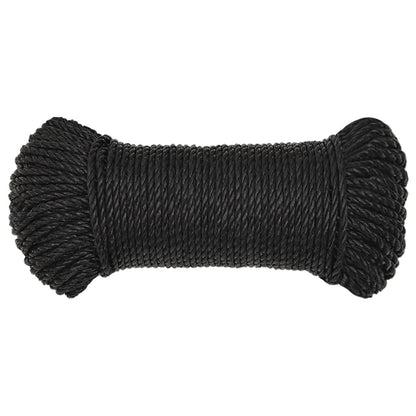 vidaXL Corde de travail Noir 8 mm 50 m polypropylène