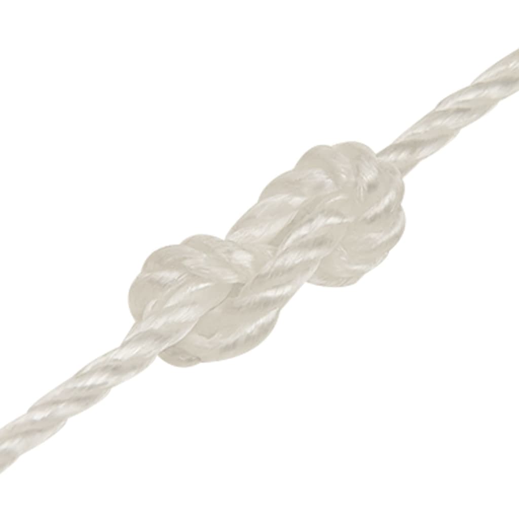 vidaXL Corde de travail Blanc 6 mm 100 m polypropylène
