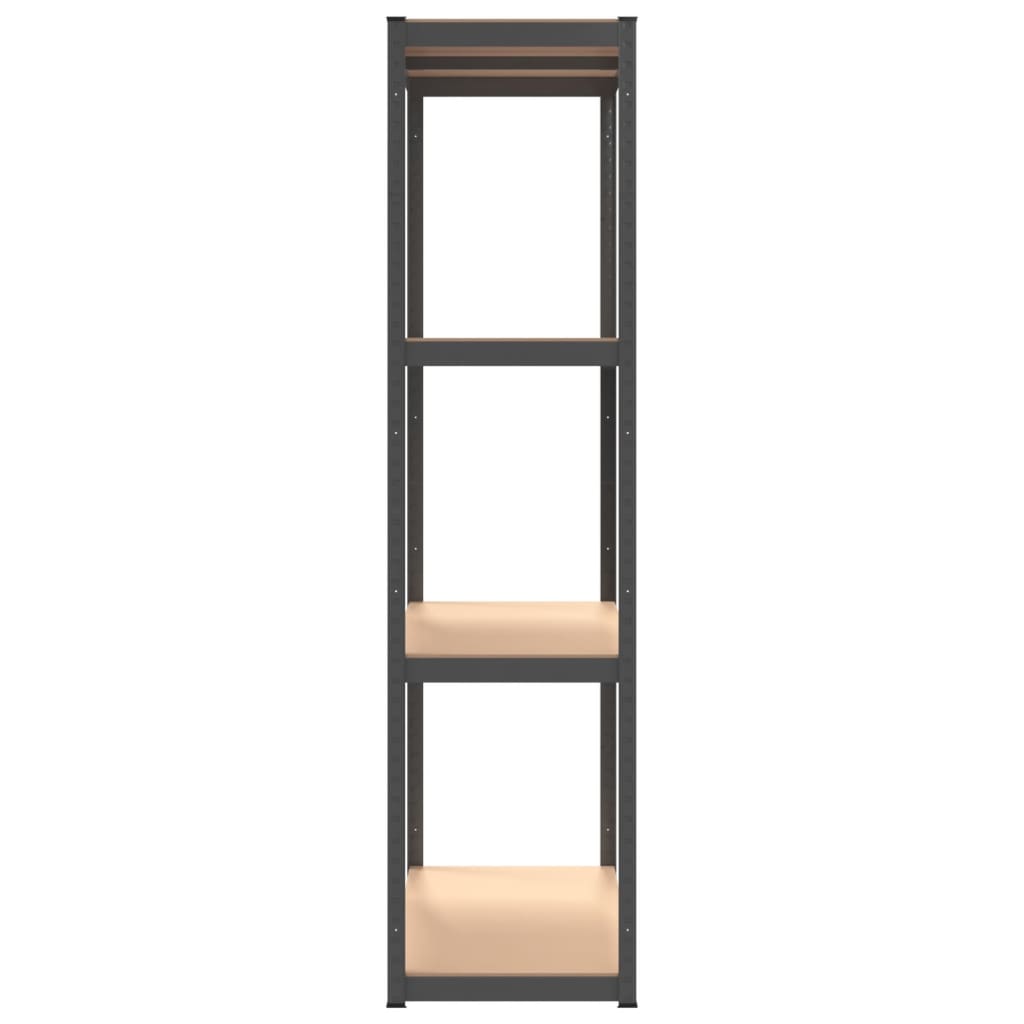 vidaXL Étagère de rangement 4 niveaux Anthracite Acier bois ingénierie