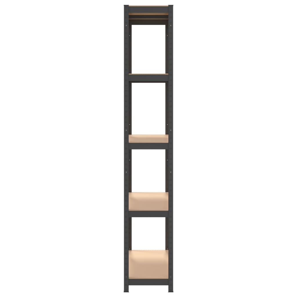 vidaXL Étagère de rangement 5 niveaux Anthracite Acier bois ingénierie