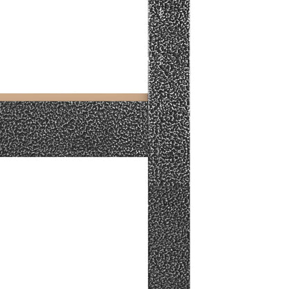 vidaXL Étagère d'angle 5 niveaux Gris Acier et bois d'ingénierie