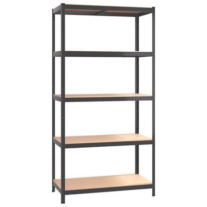 vidaXL Étagère de rangement 5 niveaux Anthracite Acier bois ingénierie