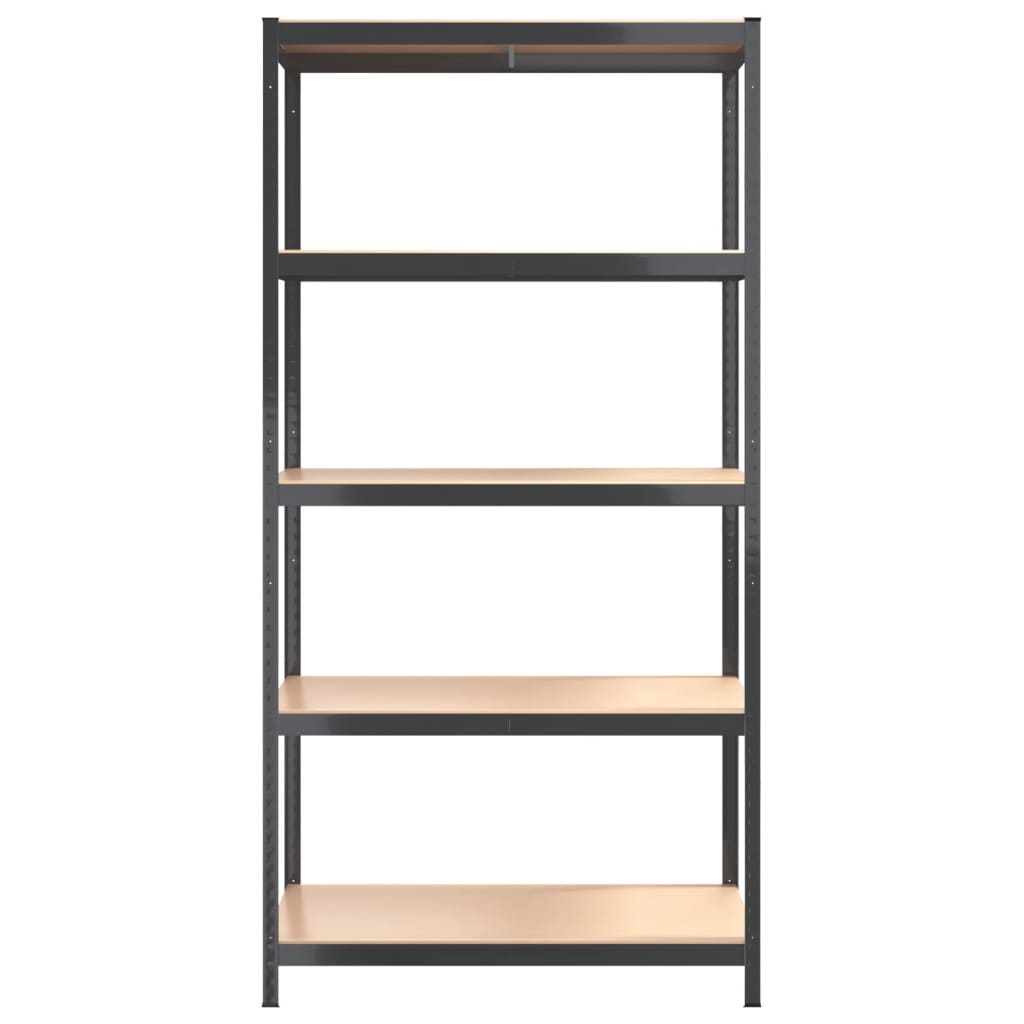 vidaXL Étagère de rangement 5 niveaux Anthracite Acier bois ingénierie